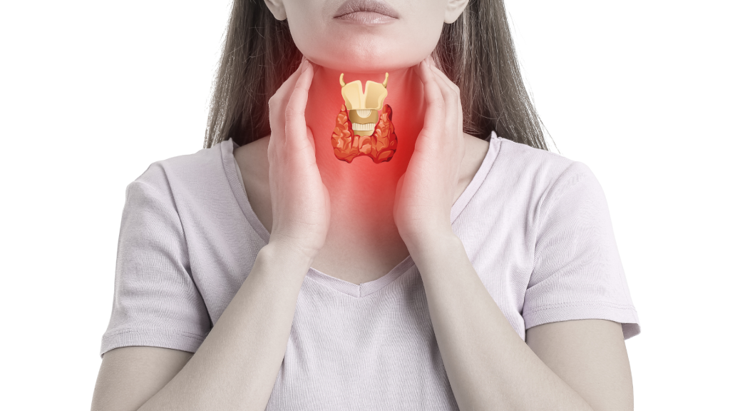 a woman suffering from thyroid pain in surprise, az and needs chiropractic treatment